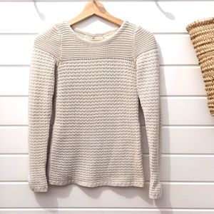 Zara Acrylic & Agora Oatmeal Knit Sweater